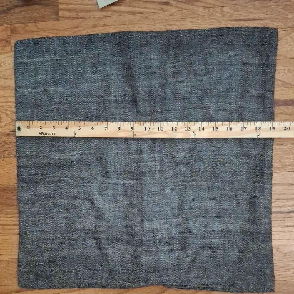 NWT West elm Gray Buttoned Cushion Covers X 2